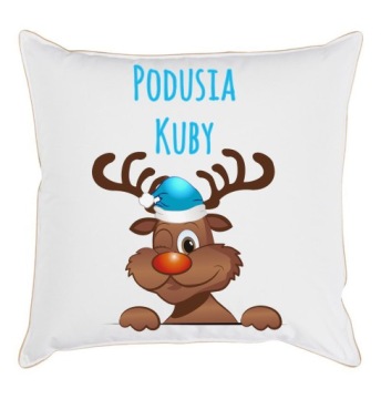 ŚWIĄTECZNA PODUSZKA MIKOŁAJ CHOINKA PREZENT + IMIĘ
