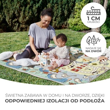 Большой двусторонний складной коврик из пенопласта KINDERKRAFT