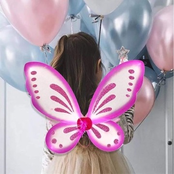 SKRZYDŁA WRÓŻKI STRÓJ MOTYLKA ELF WRÓŻKA MOTYL PRZEBRANIE NA BAL KARNAWAŁ