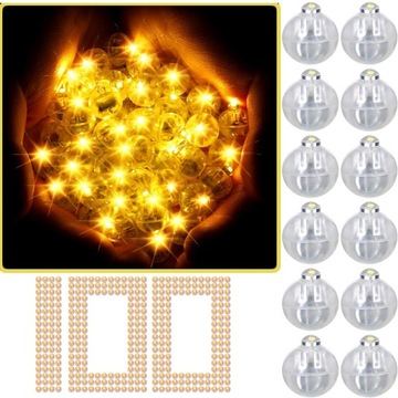 100X LAMPEK LED DO BALONÓW MINI LED MINI DIODY LED DO BALONÓW WODOSZCZELNE