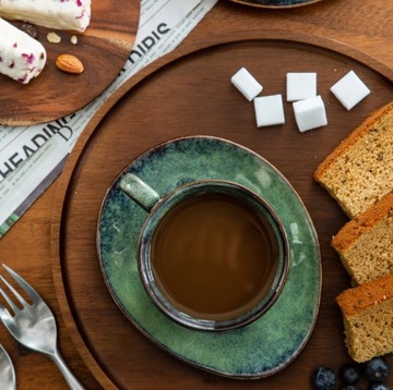 СЕРВИСНЫЙ НАБОР VANCASSO STARRY ЧАШЕК, ЗЕЛЕНЫЙ, НА 8 ЧЕЛОВЕК, ЧАШКИ, 260 мл