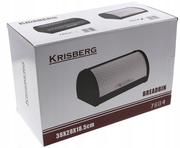 CHLEBAK STALOWY Pojemnik PIECZYWO CZARNY DIAMOND Biało Czarny