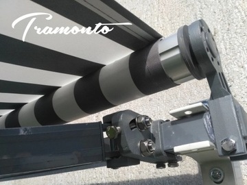 Markiza elektryczna 500x300 Szaro-Biała STD