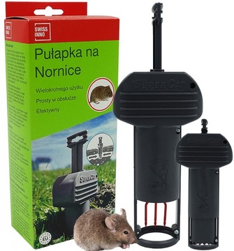 SKUTECZNA Pułapka na krety i nornice do tunelu SUPER CAT ŁAPKA NA KRETA