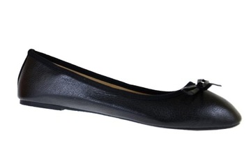 -% PRIMARK ATMOSPHERE GŁADKIE Balerinki CZARNE r40