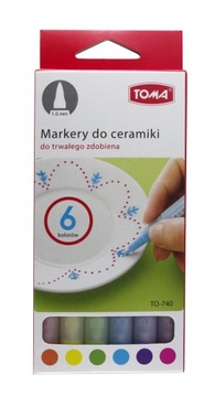 Markery do ceramiki 6kol. TOMA TO-740