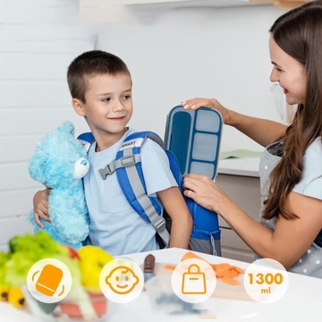 ŚNIADANIÓWKA SISTEMA LUNCHBOX POJEMNIK SOS BOX BENTO DLA DZIECI 1300ML