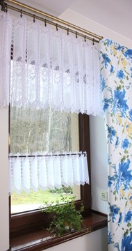 Заздростка Gipiura Белая штора-панель для кухни, высота 30 см