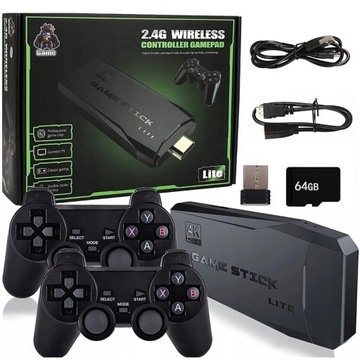ИГРОВАЯ КОНСОЛЬ РЕТРО 64 ГБ ТВ-ИГРА HDMI 2 PADS 2.4G