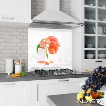 Стекло закаленное 60х70 Тюльпаны в вазе + КЛЕЙ