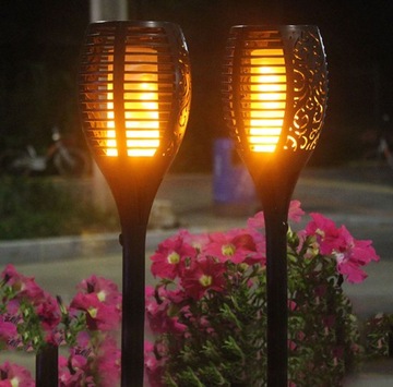 Большой солнечный светильник LED TORCH 78 см садовый P-202