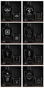 Набор графинов из 4 стаканов для виски с гравировкой Подарок на день рождения папе парню