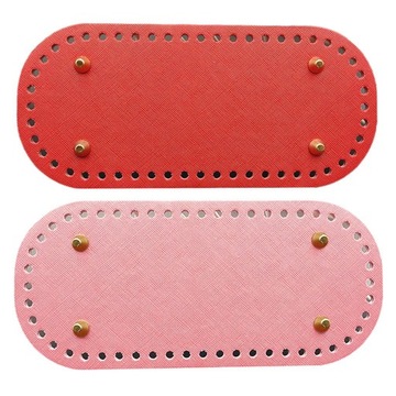 2x Skórzane torby na drutach DIY Spód Czarny
