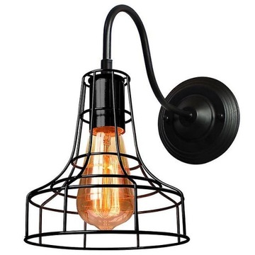 black LED E27 Iron Simple Lantern Wall Lights (G)