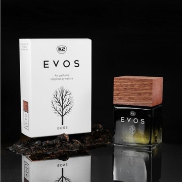 K2 EVOS BOSS 50 ml ZAPACH PERFUMY DO SAMOCHODU AUTA ODŚWIEŻACZ