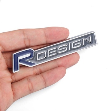 ЛОГОТИП Эмблема металл 3D R-DESIGN VOLVO BLUE