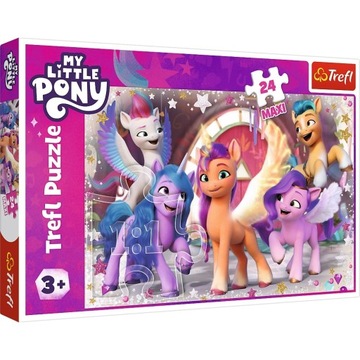 Puzzle 24 Maxi Wesoły dzień kucyków Pony Little Pony Trefl 14355