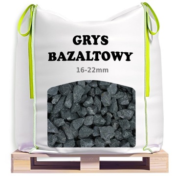 Kamienie Ogrodowe Bazalt Czarny Grafit 16-22 TONA