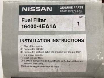 FILTR PALIVA NISSAN QASHQAI J11 X-TRAIL T32 OE 16400-4EA1A