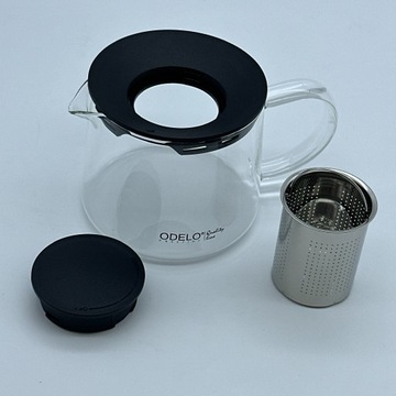 DZBANEK SZKLANY Z ZAPARZACZEM KAWA HERBATA 600ML