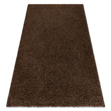 DYWAN shaggy SOFFI 80x150 cm JEDNOLITY brąz #AF127