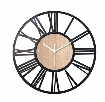 Zegar ścienny rzymski metalowy loft 40cm retro