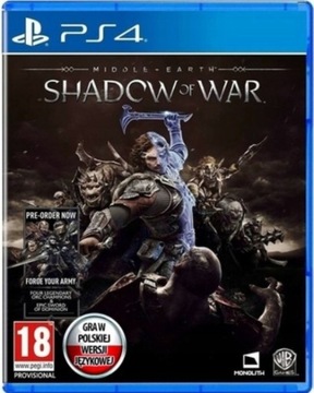 ŚRÓDZIEMIE CIEŃ WOJNY SHADOW OF WAR - PL -PS4 NOWA