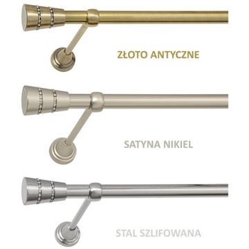 Karnisz pojedynczy 19 mm bez żabek 330 SOLID MID