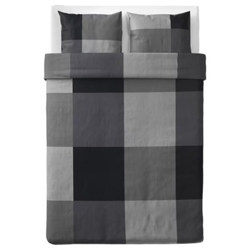 IKEA BRUNKRISSLA komplet pościeli 200x200 cm, czarny