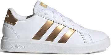 DAMSKIE BUTY BIAŁE ZŁOTE ADIDAS GRAND COURT GY2578