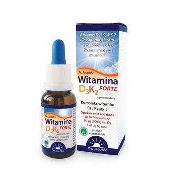 Witamina D3K2 Forte krople 20ml Dr.Jacob's