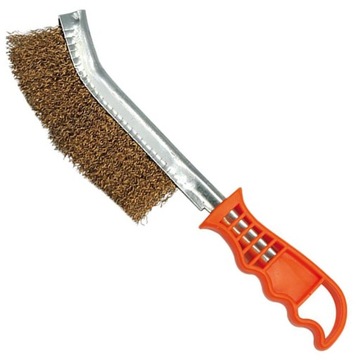 VOREL - MOSIĘŻNA SZCZOTKA DRUCIANA Z PLASTIKOWYM UCHWYTEM