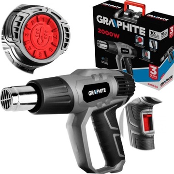 GRAPHITE OPALARKA 2000W, ZAKRES TEMPERATUR 50-550OC, 3 BIEGI ,WALIZKA