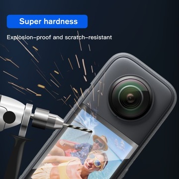 СИЛИКОНОВАЯ КРЫШКА + СТЕКЛЯННАЯ ПЛЕНКА ДЛЯ INSTA360 X3