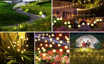 СОЛНЕЧНЫЕ ЛАМПЫ 4В1 СВЕТЛЯЧКИ ШАРЫ 10 СВЕТОДИОДНЫХ САДОВЫХ С Датчиком