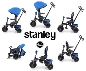 Stanley Rubber темно-черный трехколесный велосипед