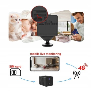 Беспроводная IP-камера Mini GSM 4G LTE с аккумулятором