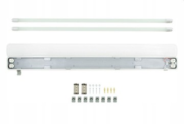 Герметичный светильник Т8 120 + 2х светодиодные люминесцентные лампы