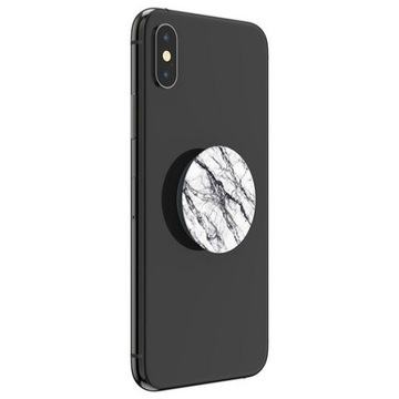 Popsockets Uchwyt na telefon komórkowy PopGrip Basic (biały kamienny marmur