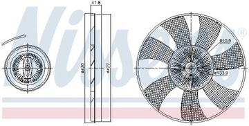 NISSENS 86220 SPOJKA VENTILÁTOR CHLAZENÍ