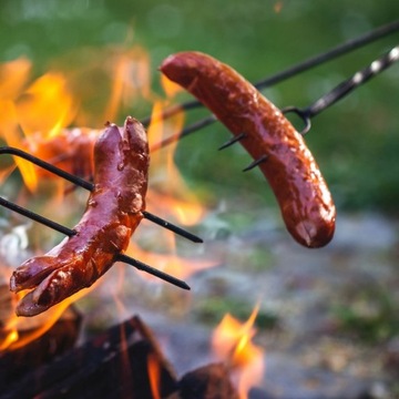 KIJE NA OGNISKO KIEŁBASĘ WIDEŁKI GRIL 100cm -10SZT