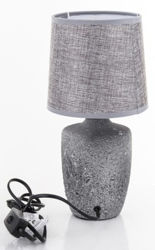 Серая керамическая настольная лампа В: 32 см