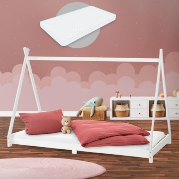 Кровать Типи с реечным каркасом 90х200 см White Wood