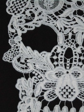 нашивка, аппликация, ЧЕРЕП, цветы, кружевная вышивка