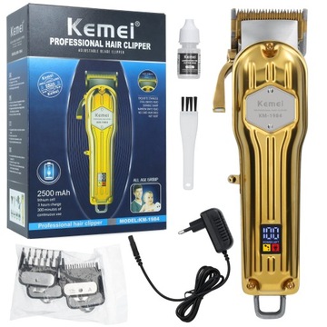 Bezprzewodowa maszynka do włosów trymer Kemei Barber USB