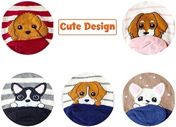 5 пар носков комплект носков с собаками носки с собаками 33-39 универсальные