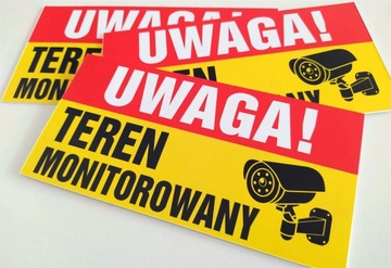 Знак Внимание, контролируемая зона | УФ-печать | 20x10см | ПВХ 1мм