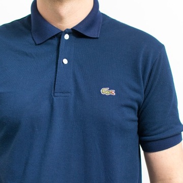 Lacoste VINTAGE granatowa koszulka polo polówka rozmiar M/L