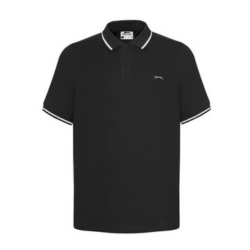 Koszulka męska polo czarna Slazenger Tipped, Rozmiar 4XL