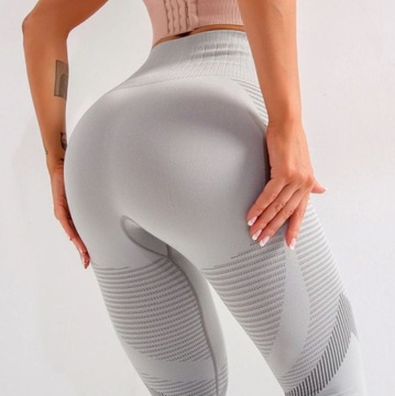 LEGGINSY FITNESS NA SIŁOWNIE JOGĘ ELASTYCZNE - S